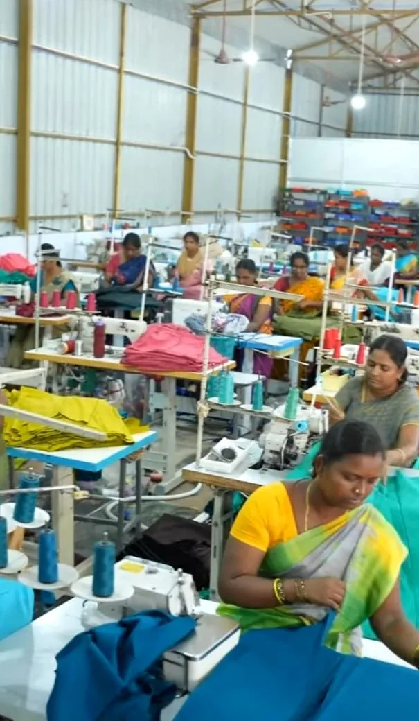 The main stitching floor at Nandhini Group in Tirunelveli